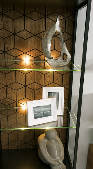 Vitrine aus massiver Eiche MOZAIK 12 | LoftStory
