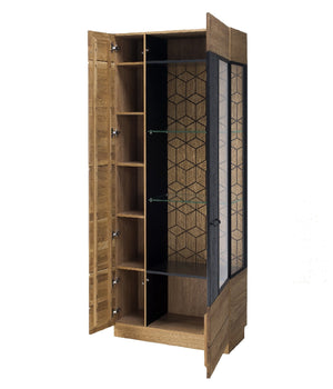 Vitrine aus massiver Eiche MOZAIK 12 | LoftStory