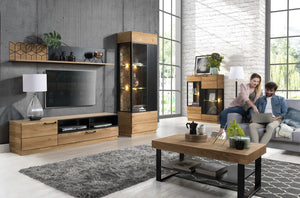 Vitrine aus massiver Eiche MOZAIK 12 | LoftStory