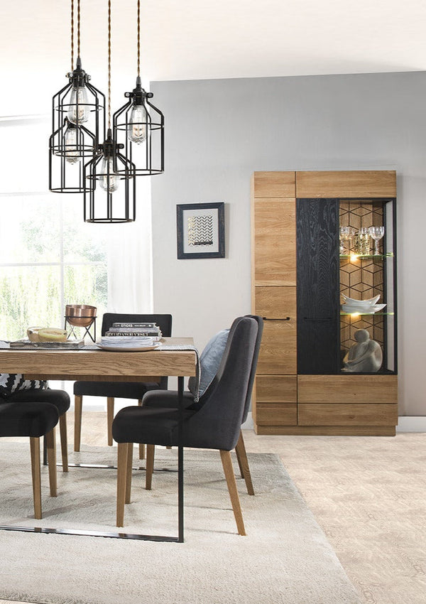 Vitrine aus massiver Eiche MOZAIK 12 | LoftStory