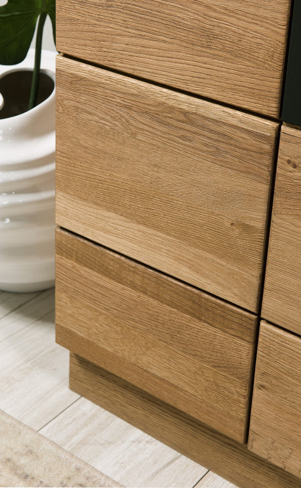 Vitrine aus massiver Eiche MOZAIK 12 | LoftStory