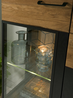 Vitrine aus massiver Eiche MOZAIK 15 | LoftStory