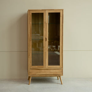 Vitrine aus massiver Eiche Malmo | VESKOR