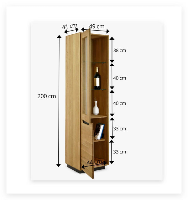 Vitrine aus massiver Eiche Bremen 1 | NordicStory