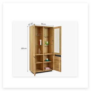 Vitrine aus massiver Eiche Bremen 2 | NordicStory