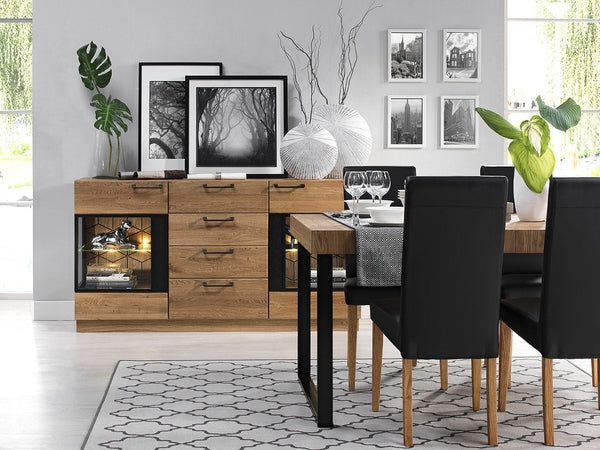 Sideboard aus massiver Eiche Mozaik 47 | LoftStory