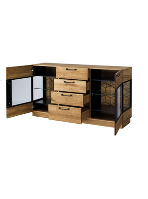 Sideboard aus massiver Eiche Mozaik 47 | LoftStory