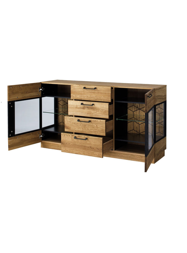 Sideboard aus massiver Eiche Mozaik 47 | LoftStory