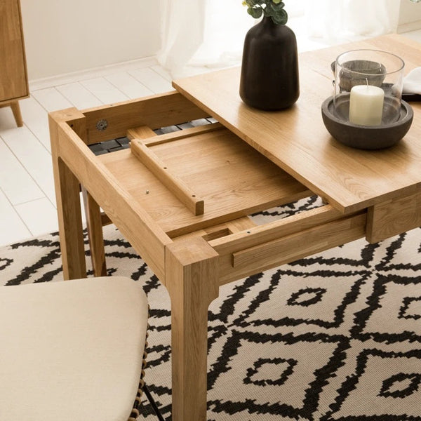 Ausziehbarer Esstisch aus massiver Eiche Marsi | NordicStory