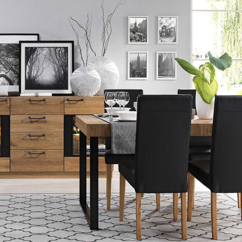 Ausziehbarer Esstisch aus massiver Eiche Mozaik 40 | LoftStory