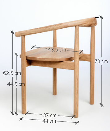 Set aus 2 oder 4 Stühlen aus massiver Eiche Lea | VESKOR