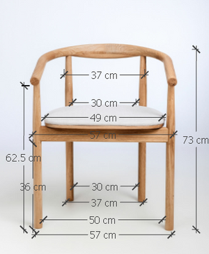 Set aus 2 oder 4 Stühlen aus massiver Eiche Lea, gepostert | VESKOR