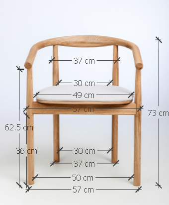 Set aus 2 oder 4 Stühlen aus massiver Eiche Lea, gepostert | VESKOR
