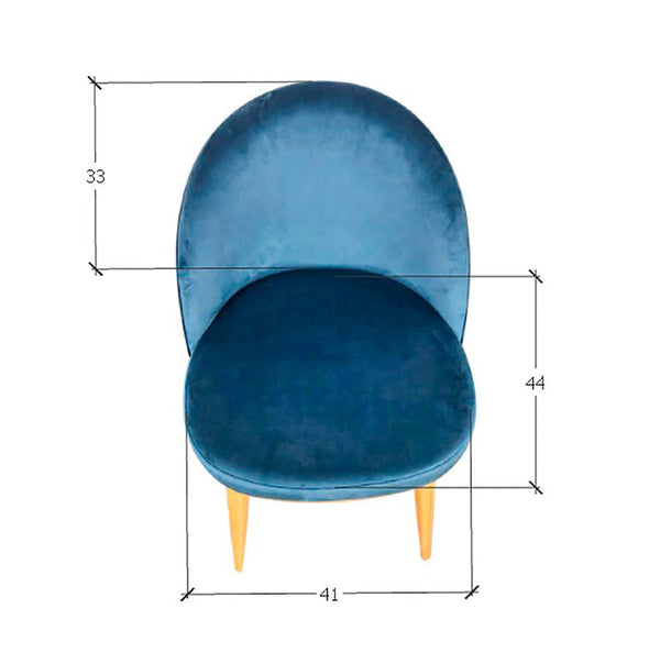 Set aus 2 oder 4 Stühlen aus massiver Eiche Clara, Bezug in Monako Blau | NordicStory