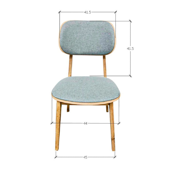Set aus 2 oder 4 Esszimmerstühlen aus massiver Eiche Varde, gepolstert | NordicStory