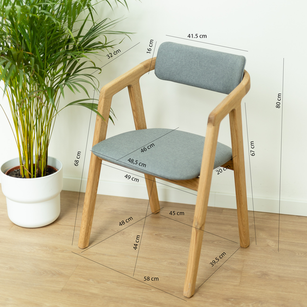 Set aus 2 oder 4 Stühlen aus massiver Eiche Soho, gepolstert | VESKOR