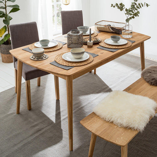 Rectangular dining table of solid oak wood Escandi 1 | NordicStory