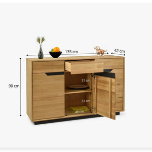 Sideboard aus massiver Eiche Bremen 2 | NordicStory