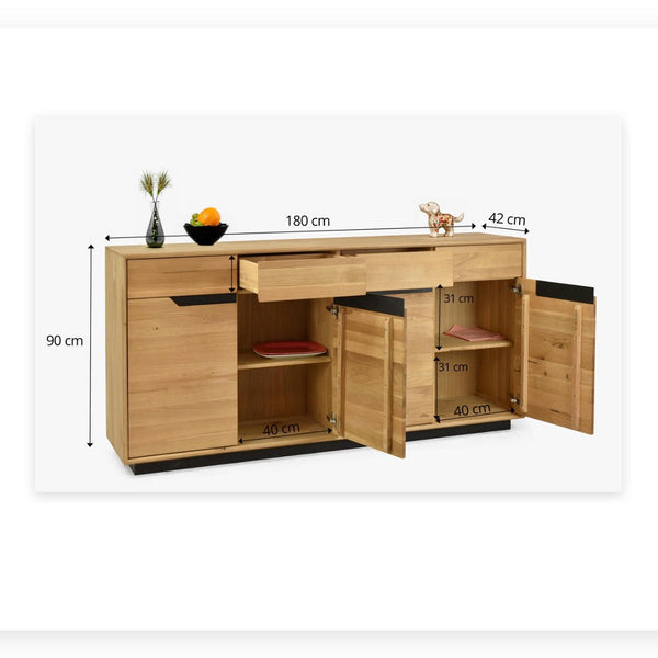 Sideboard aus massiver Eiche Bremen | NordicStory