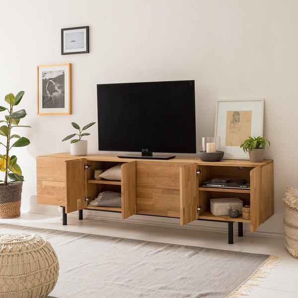 TV-Lowboard aus massiver Eiche Wardi | NordicStory