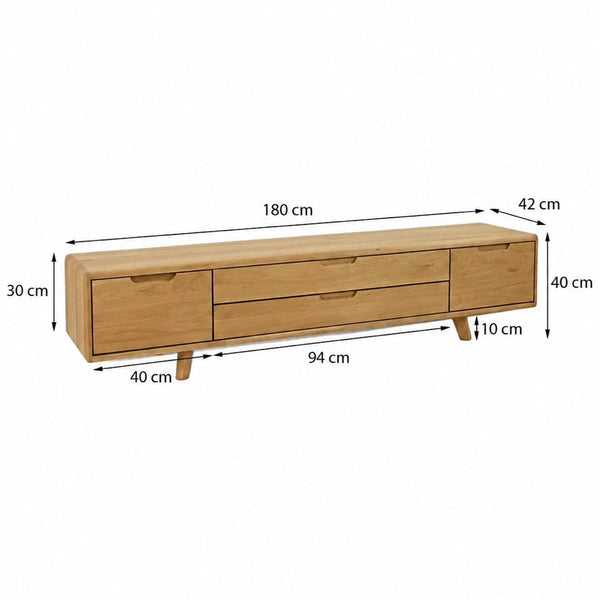 TV-Lowboard aus massiver Eiche Sweden 1 | NordicStory