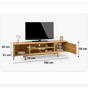 TV-Lowboard aus massiver Eiche Kodama | VESKOR