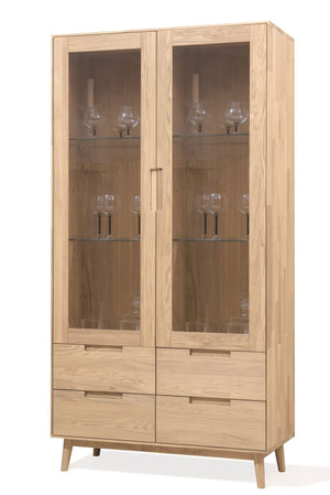 Vitrine aus massiver Eiche Escandi 2 | NordicStory