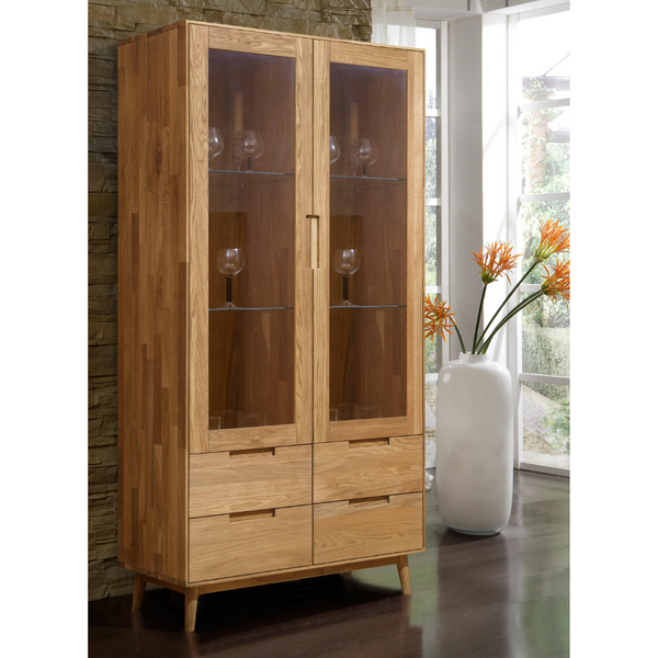 Vitrine aus massiver Eiche Escandi 2 | NordicStory