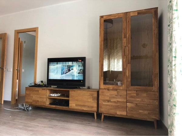 Vitrine aus massiver Eiche Escandi 2 | NordicStory