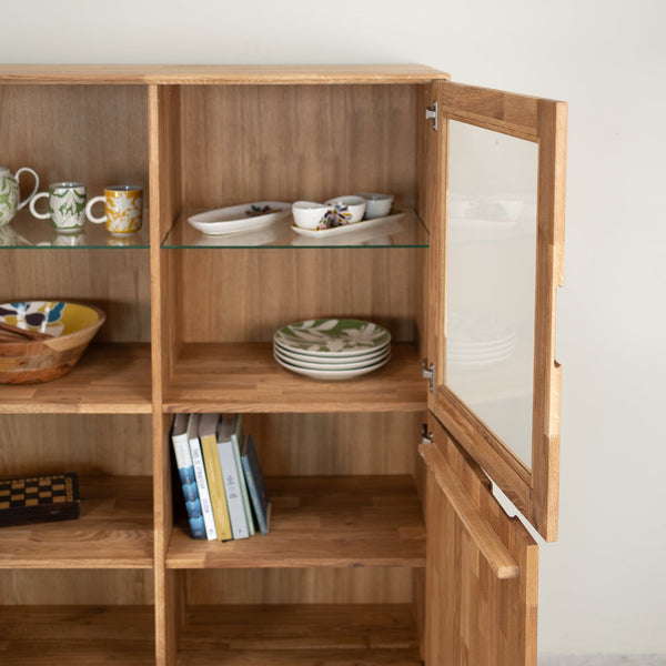 Vitrine aus massiver Eiche Escandi 3 | NordicStory
