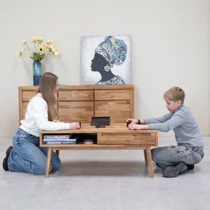 Couchtisch aus massiver Eiche Escandi 8 | NordicStory