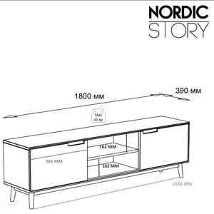 TV-Lowboard aus massiver Eiche Escandi | NordicStory