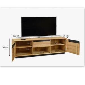 TV-Lowboard aus massiver Eiche Bremen | NordicStory