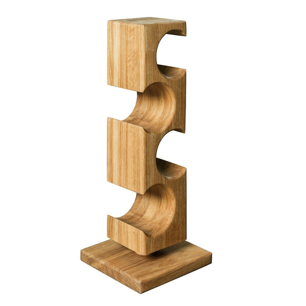 Wine rack of oak Alma, for 4 bottles | NordicStory