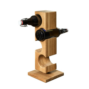 Wine rack of oak Alma, for 4 bottles | NordicStory