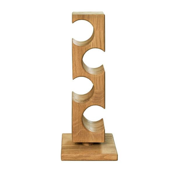 Wine rack of oak Alma, for 4 bottles | NordicStory