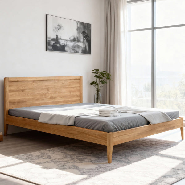 Bett aus massiver Eiche Milan | NordicStory