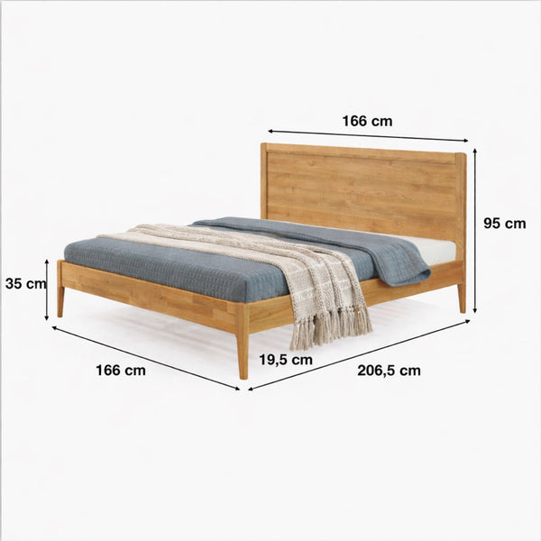 Bett aus massiver Eiche Milan | NordicStory
