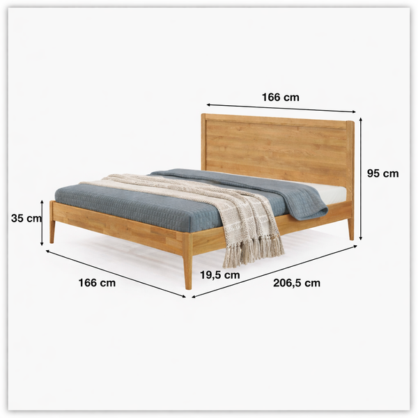 Bett aus massiver Eiche Milan | NordicStory