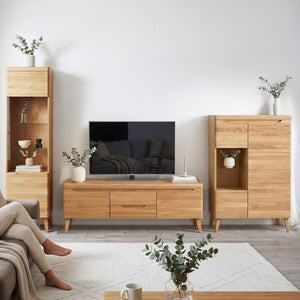 Vitrine aus massiver Eiche Milan 1 | NordicStory
