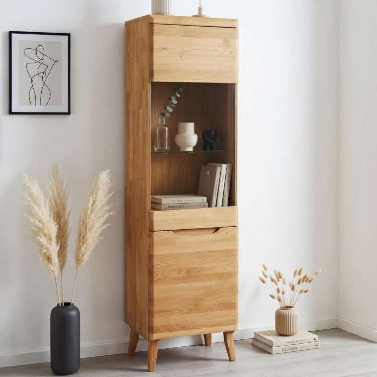 Vitrine aus massiver Eiche Milan 1 | NordicStory