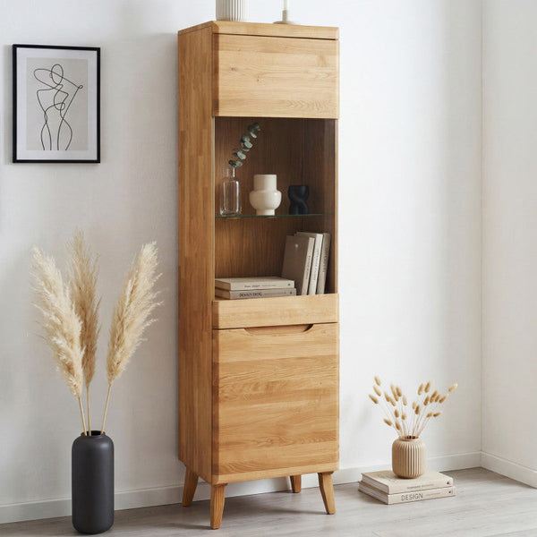 Vitrine aus massiver Eiche Milan 1 | NordicStory