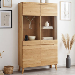 Vitrine aus massiver Eiche Milan 2 | NordicStory