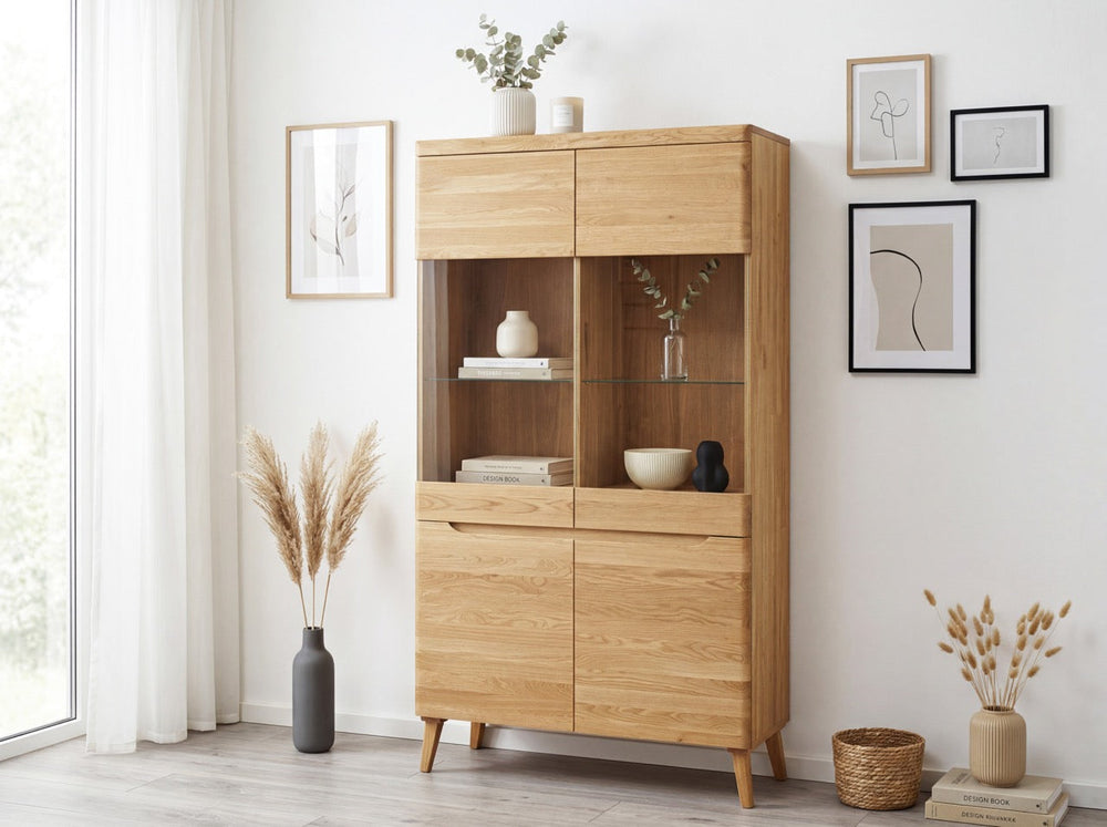 Vitrine aus massiver Eiche Milan 2 | NordicStory