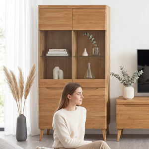 Vitrine aus massiver Eiche Milan 2 | NordicStory