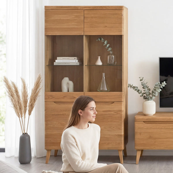 Vitrine aus massiver Eiche Milan 2 | NordicStory