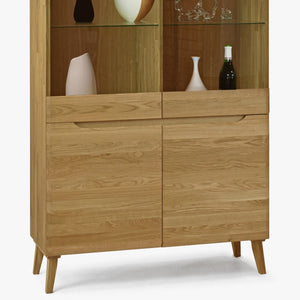Vitrine aus massiver Eiche Milan 2 | NordicStory