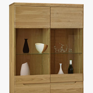 Vitrine aus massiver Eiche Milan 2 | NordicStory