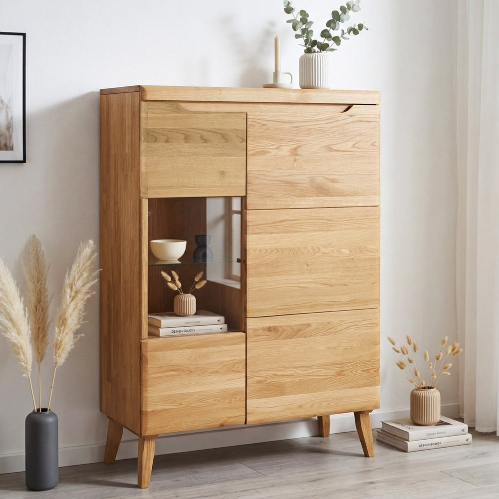 Vitrine aus massiver Eiche Milan 3 | NordicStory