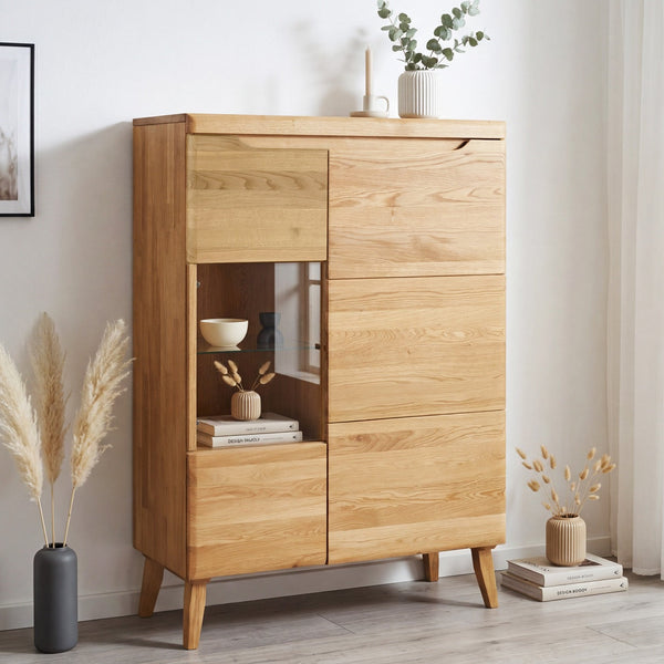 Vitrine aus massiver Eiche Milan 3 | NordicStory